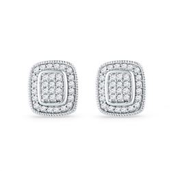 10KT White Gold 0.25CTW DIAMOND FASHION EARRING