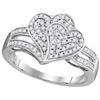 Image 1 : 10KT White Gold 0.33CTW DIAMOND FASHION RING