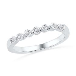 10KT White Gold 0.10CTW DIAMOND FASHION RING