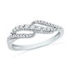 Image 1 : 10KT White Gold 0.25CTW DIAMOND FASHION BAND