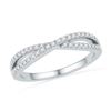 Image 1 : 10KT White Gold 0.25CTW DIAMOND FASHION BAND