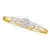 Image 1 : 14KT Yellow Gold 0.15CTW DIAMOND FLOWER RING