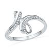 Image 1 : 10KT White Gold 0.10CTW DIAMOND FASHION RING