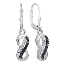 925 Sterling Silver White 0.21CTW DIAMOND INFINITY EARR