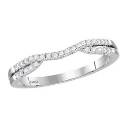 14kt White Gold Womens Round Diamond Contour Enhancer W