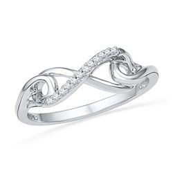 10KT White Gold 0.05CTW DIAMOND FASHION RING