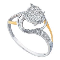 10K White-gold 0.10CT DIAMOND FASHION BRIDAL RING