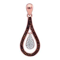 10KT Rose Gold 0.18CTW DIAMOND MICRO-PAVE PENDANT