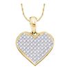 Image 1 : 14KT Yellow Gold 0.25CTW DIAMOND HEART PENDANT