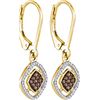 Image 1 : 10K Yellow-gold 0.33CTW DIAMOND MICRO PAVE EARRING