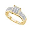 Image 1 : 10KT Yellow Gold 0.20CTW DIAMOND MICRO PAVE RING