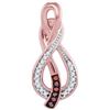 Image 1 : 10KT Rose Gold 0.08TW DIAMOND MICRO-PAVE PENDANT