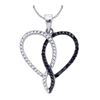 Image 1 : 10KT White Gold 0.36CTW DIAMOND HEART PENDANT