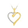 Image 1 : 10K Yellow-gold 0.05CTW DIAMOND FASHION PENDANT