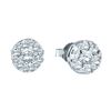 Image 1 : 14KT White Gold 0.25CTW DIAMOND FLOWER EARRING