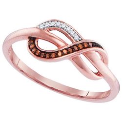 10KT Rose Gold 0.05CTW-Diamond FASHION RING