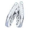 Image 1 : 925 Sterling Silver White 0.25CTW DIAMOND FASHION HOOPS
