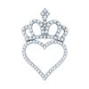 Image 1 : 10KT White Gold 0.33CTW DIAMOND HEART PENDANT