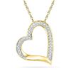 Image 1 : 10K Yellow-gold 0.13CTW DIAMOND FASHION PENDANT