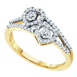 10K Yellow-gold 0.25CT DIAMOND HEART RING