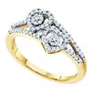 Image 1 : 10K Yellow-gold 0.25CT DIAMOND HEART RING