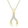 Image 1 : 10K Yellow-gold 0.05CTW DIAMOND FASHION PENDANT