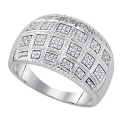 925 Sterling Silver White 0.20CTW DIAMOND MICRO-PAVE ME