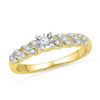 Image 1 : 10K Yellow-gold 0.20CTW DIAMOND FASHION RING