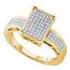 Image 1 : 10KT Yellow Gold 0.20CTW DIAMOND MICRO PAVE RING