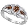 Image 1 : 10KT White Gold 0.33CTW COGNAC DIAMOND FASHION RING