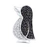 Image 1 : 14KT White Gold 0.23CTW DIAMOND LADIES PENGUIN PENDANT