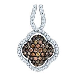 10K Yellow-gold 0.45CT DIAMOND FLOWER PENDANT