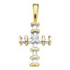 Image 1 : 10KT Yellow Gold 0.15CTW DIAMOND LADIES CROSS PENDANT