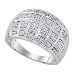925 Sterling Silver White 0.20CTW DIAMOND MICRO-PAVE ME