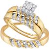 Image 1 : 10K Yellow-gold 0.13CTW DIAMOND FASHION TRIO SET