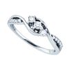 Image 1 : 10KT White Gold 0.22CT DIAMOND FASHION RING