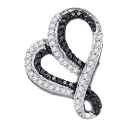 10KT White Gold 0.20CTW DIAMOND FASHION PENDANT