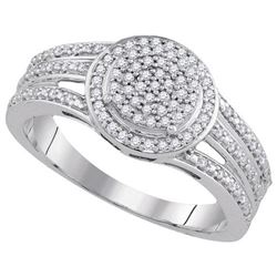 14KT White Gold 0.27CTW DIAMOND MACHINE SET BAND