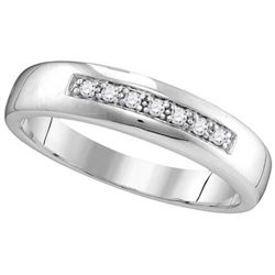 10KT White Gold 0.10CTW DIAMOND FASHION BAND