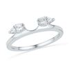 Image 1 : 14KT White Gold 0.20CTW DIAMOND FASHION RING