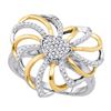 Image 1 : 925 Sterling Silver White 0.25CTW DIAMOND FASHION RING