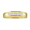 Image 1 : 14KT Yellow Gold 0.08CTW ROUND DIAMOND MENS FASHION BA