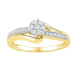 10K Yellow-gold 0.20CTW-Diamond FASHION RING