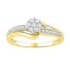 Image 1 : 10K Yellow-gold 0.20CTW-Diamond FASHION RING