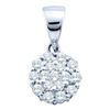 Image 1 : 14KT White Gold 0.25CTW DIAMOND LADIES FASHION FLOWER P