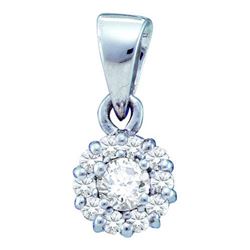 14KT White Gold 0.25CTW ROUND DIAMOND LADIES FASHION PE