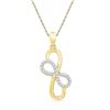 Image 1 : 10K Yellow-gold 0.16CTW DIAMOND FASHION PENDANT