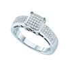 Image 1 : 10KT White Gold 0.20CTW DIAMOND MICRO PAVE RING