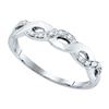 Image 1 : 10K White-gold 0.08CTW DIAMOND FASHION BAND