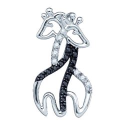 10KT White Gold 0.12CT DIAMOND FASHION PENDANT
